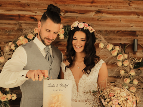 Das Brautpaar am Hochzeitstag